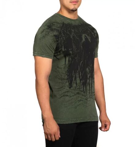 Affliction | Футболка мужская Black Night GREEN A25883 справа
