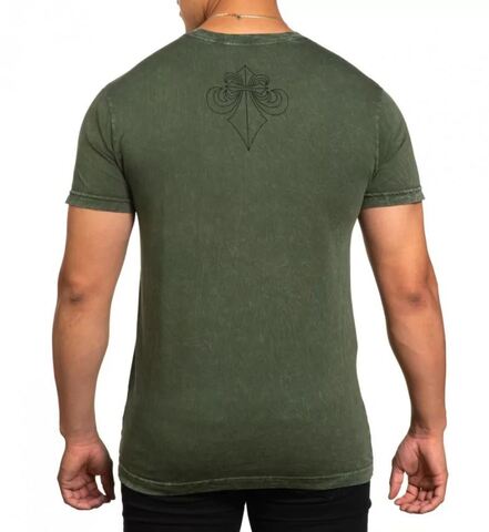 Affliction | Футболка мужская Black Night GREEN A25883 сзади