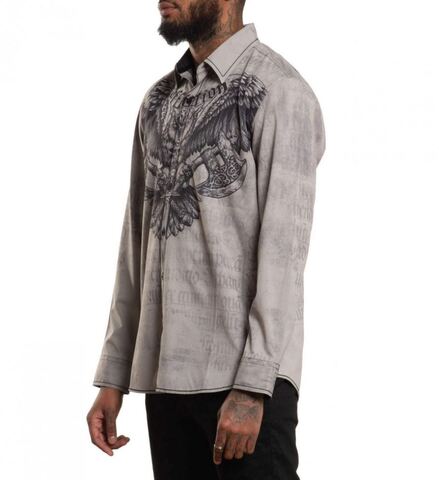 Affliction | Рубашка мужская Harbinger LS Shirt 110WV946 слева