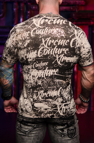 Xtreme Couture | Футболка мужская BLACKTOOTH SAND X788 от Affliction спина
