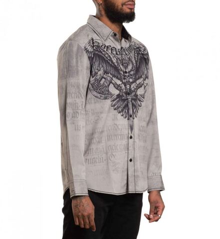 Affliction | Рубашка мужская Harbinger LS Shirt 110WV946 справа