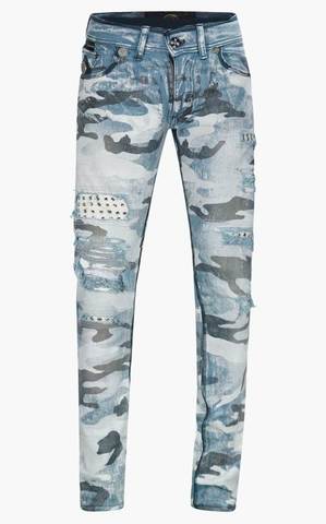The Saints Sinphony | Джинсы мужские BLEACH BLUE CAMOS SG36 перед