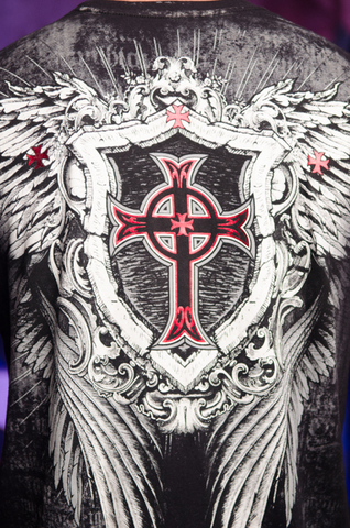 Xtreme Couture | Футболка мужская Deaths Dance X1285 от Affliction принт на спине крест и крылья