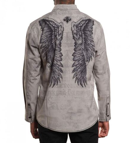 Affliction | Рубашка мужская Harbinger LS Shirt 110WV946 сзади