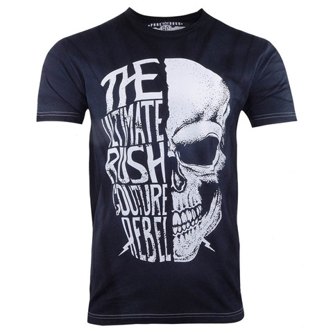 Футболка SAVAGE SKULL Vintage Black Rush Couture. Made in USA
