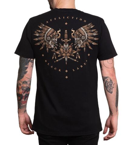 Affliction | Футболка мужская Mountain Smoke Tee A26490 сзади