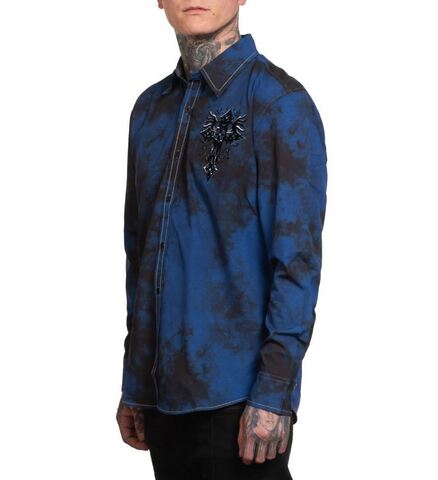 Affliction | Рубашка мужская Naples LS Shirt 110WV908 слева