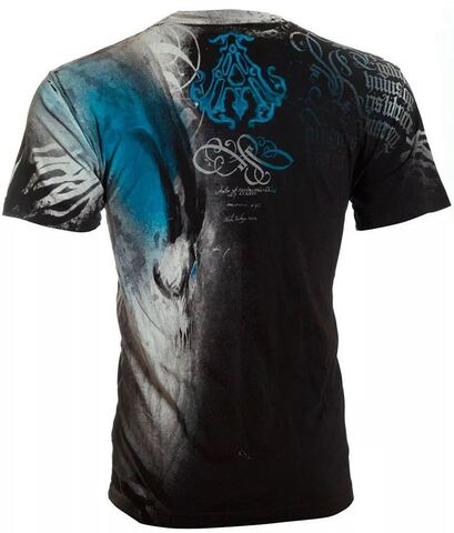 Archaic | Футболка мужская Nightwatcher Black Blue AM348BLB от Affliction спина