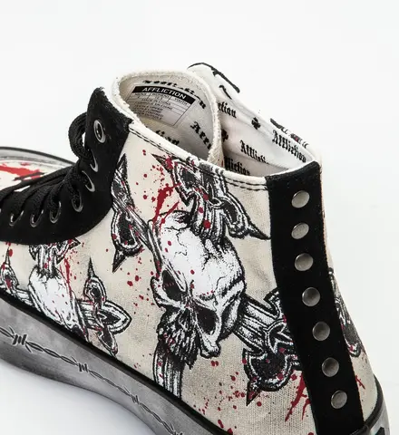 Affliction | Кеды мужские Cross Hi-Top Shoe A30042 принт