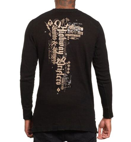 Affliction | Пуловер двусторонний мужской Highway Drifters LS Thermal A26804 обратная сторона сзади