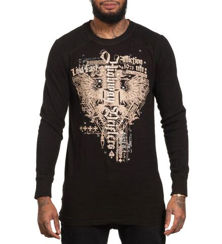 Affliction | Пуловер двусторонний мужской Highway Drifters LS Thermal A26804 перед