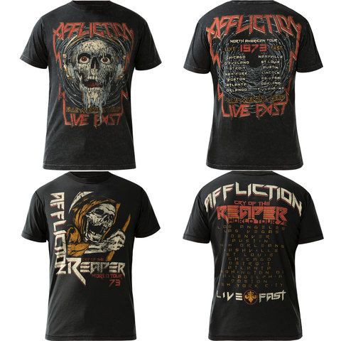 Affliction | Футболка двусторонняя мужская FACE MELTING LOUD A22257 все стороны
