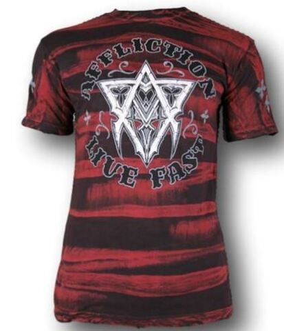 Affliction | Футболка мужская Free Life Red A9038 перед