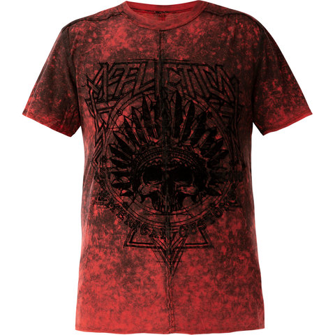 Affliction | Футболка мужская AC TRIBAL MUSCLE A23209A перед красного цвета