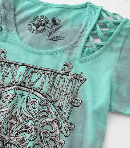 Affliction | Футболка женская Marblesmith T-Shirt AW24014 принт спереди