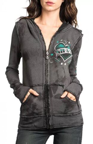 Sinful | Худи двустороннее женское LOVE BANDIT S3291 от Affliction перед