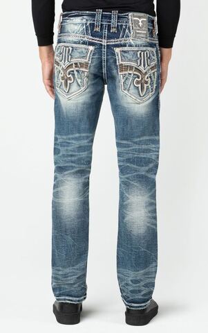Rock Revival | Джинсы мужские RICHIE J203 STRAIGHT RP3836J203 сзади