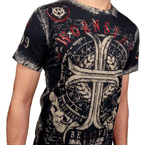 Wornstar | Футболка мужская BELIEVE TEE W020 принт спереди крест