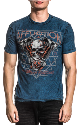 Affliction | Футболка двусторонняя мужская AC PRAIRIE STORM A21428 обратная сторона перед