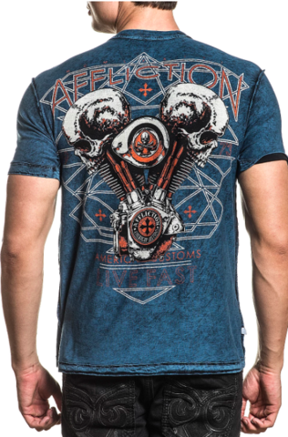 Affliction | Футболка двусторонняя мужская AC PRAIRIE STORM A21428 обратная сторона спина