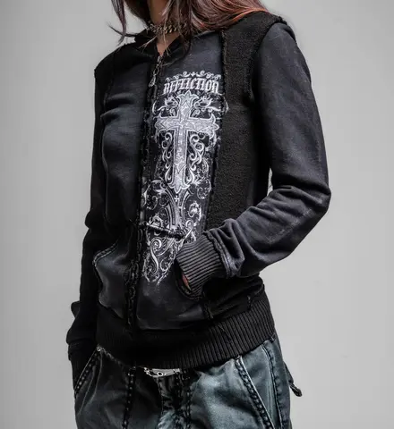 Affliction | Худи женское Jasmine LS Zip Hood AW28635 справа