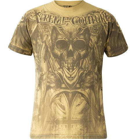 Xtreme Couture | Футболка мужская FATAL INVASION X1958 от Affliction бежевого цвета перед