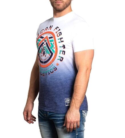 American Fighter | Футболка мужская CROWNPOINT WHITE FM12850 от Affliction левый бок