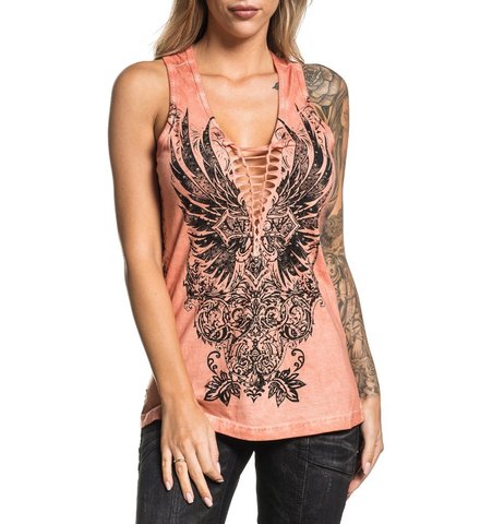 Affliction | Майка женская SERENA GARDENS RACERBACK TANK AW20857 перед