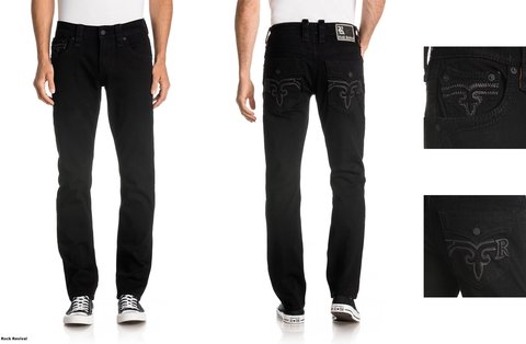 Rock Revival | Джинсы мужские ALBUS A209 ALT STRAIGHT RP2342A209 перед и сзади