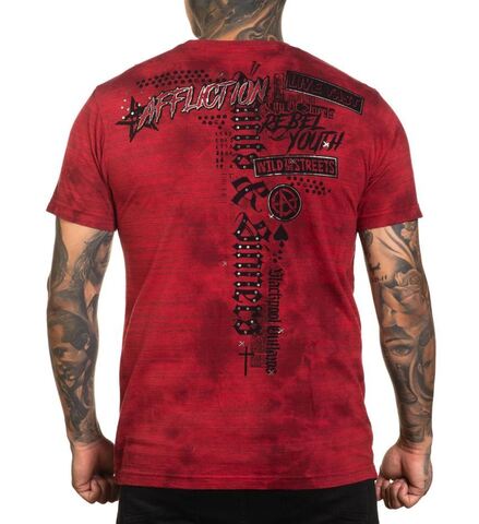 Affliction | Футболка мужская Wild Street Tee A26411 сзади