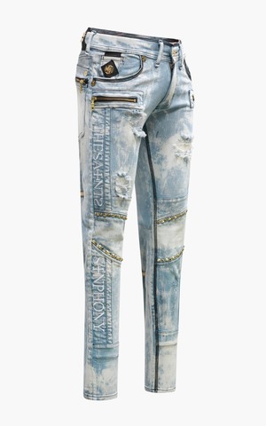The Saints Sinphony | Джинсы мужские WORDS EMBROIDERY JEAN BLEAVH BLUE WASH TSG437