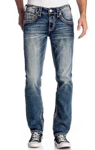 Rock Revival | Джинсы мужские DAWN BLUE A201 ALT STRAIGHT RP2488A201 перед