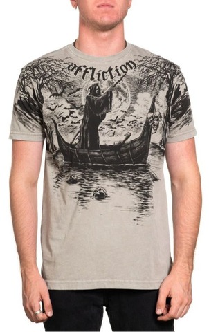 Футболка River Styx Tee SILVER LAVA WASH Affliction