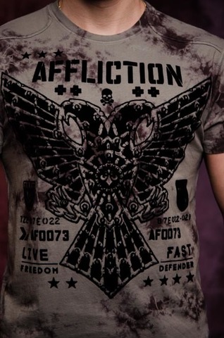 Affliction | Футболка мужская FLYING STEEL DUSK A20804 принт спереди