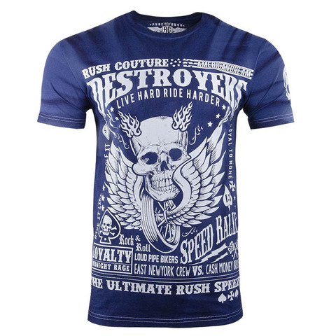 Футболка DESTROYER Blue Rush Couture. Made in USA