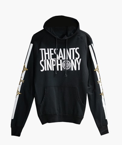 Худи The Saints Sinphony TEXT HOODIE BLACK AND GOLD