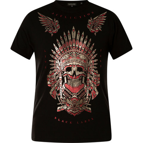 Affliction | Футболка мужская Feathers &amp; Bones A23477 перед