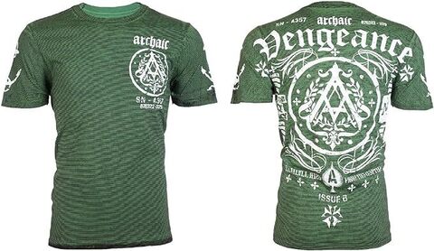 Archaic | Футболка мужская Of The People Green AM1015GRN от Affliction перед и сзади