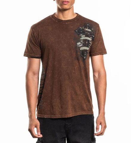 Affliction | Футболка двусторонняя мужская Wage Chaos Tee A28177 перед