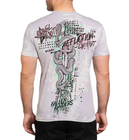 Affliction | Футболка мужская Warborn Saints Tee A26811 сзади