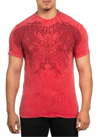Футболка мужская Affliction TOXIC WRATH A25797 (красная)