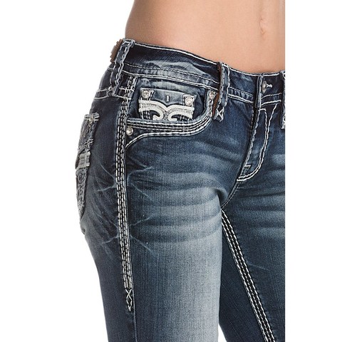 Rock Revival | Джинсы женские DIXEE B205 BOOT CUT JEAN RP2619B205 на модели передний карман