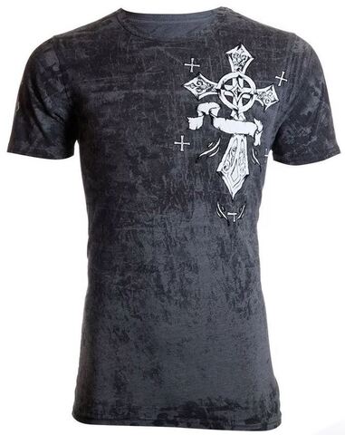Archaic | Футболка мужская Countdown Charcoal AM1596CH от Affliction перед