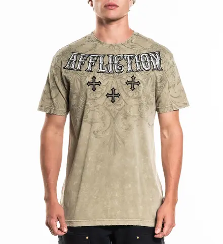 Affliction | Футболка мужская Velvet Scorn Tee A28846 перед