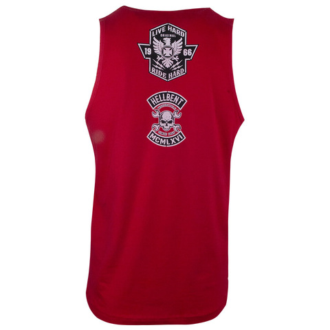 Rush Couture | Майка мужская RUSH LINE: DO NOT CROSS TANK TOP Red RC265 спина