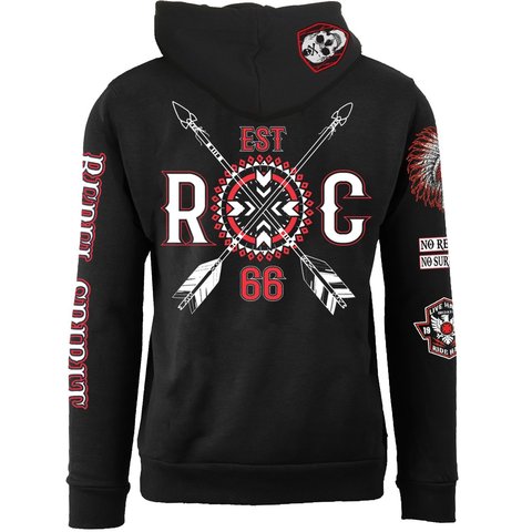 Rush Couture | Худи мужское REBEL SPIRIT PULLOVER HOODIE Black RC322 спина