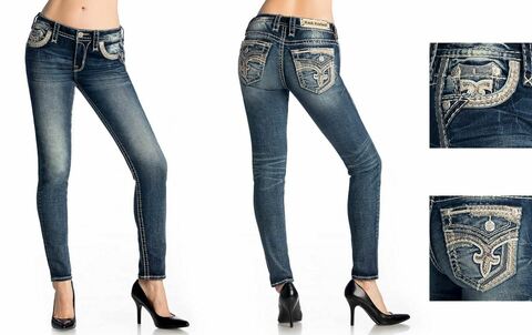 Rock Revival | Джинсы женские SUNDRESS S202 SKINNY RP2729S202 две стороны и детали