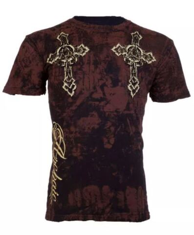 Archaic | Футболка мужская STONE RANGER Wash Black AM1825WB от Affliction перед
