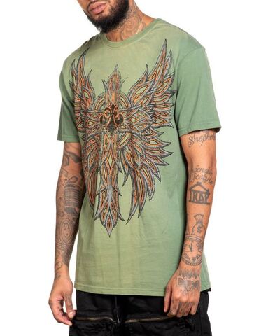 Affliction | Футболка мужская ABSOLUTION GREEN A26367GRN слева