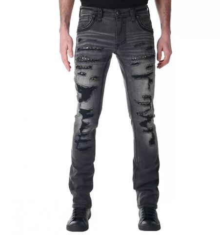 Affliction | Мужские джинсы GAGE ALCHEMY 110SK094 (тёмно-серые)